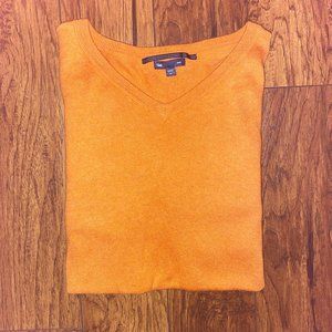 XL Orange Gap V Neck Sweater